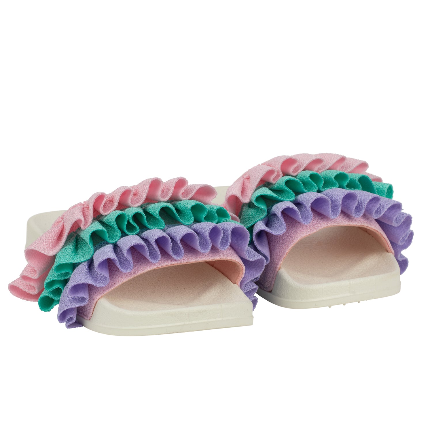 Ss24 A Dee Girls Popping Pastels Frilly Sliders Liquorice Kids