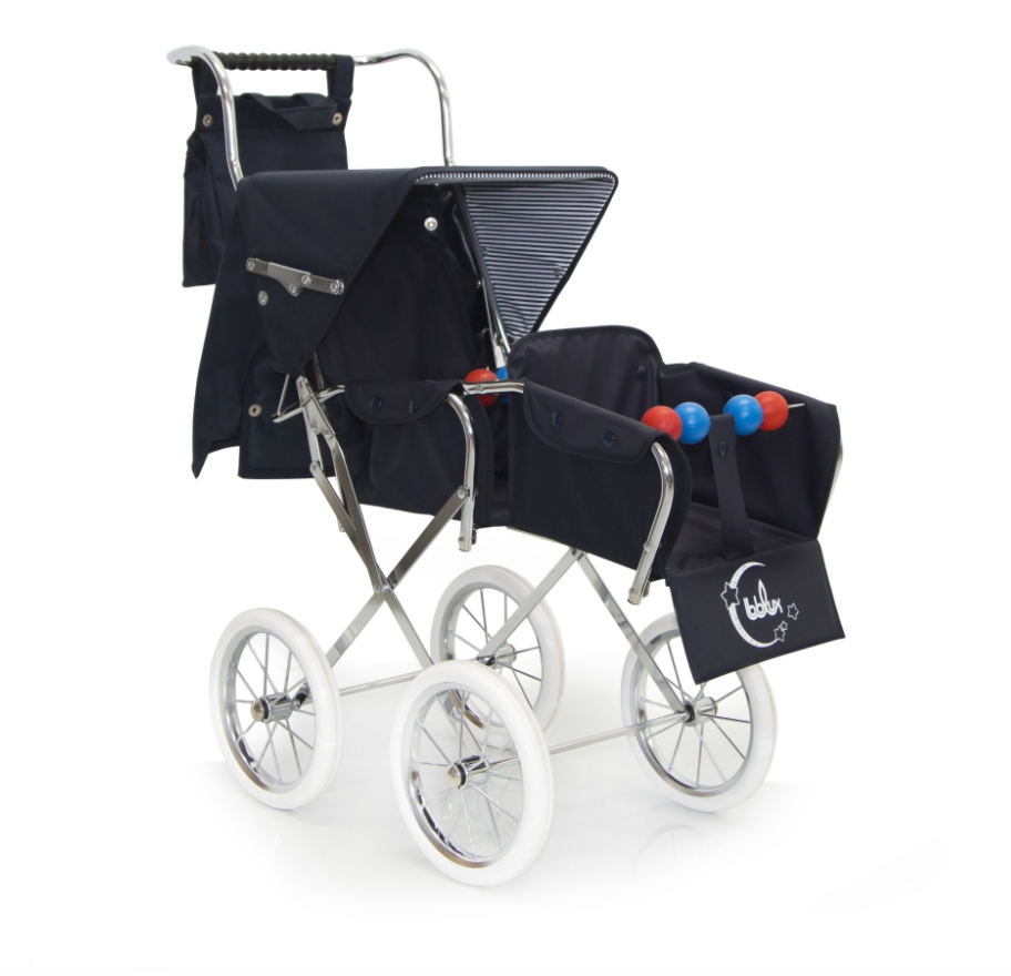 BebeLux Classic Navy Big Spanish Doll s Twin Pushchair Bag 2312 M Liquorice Kids