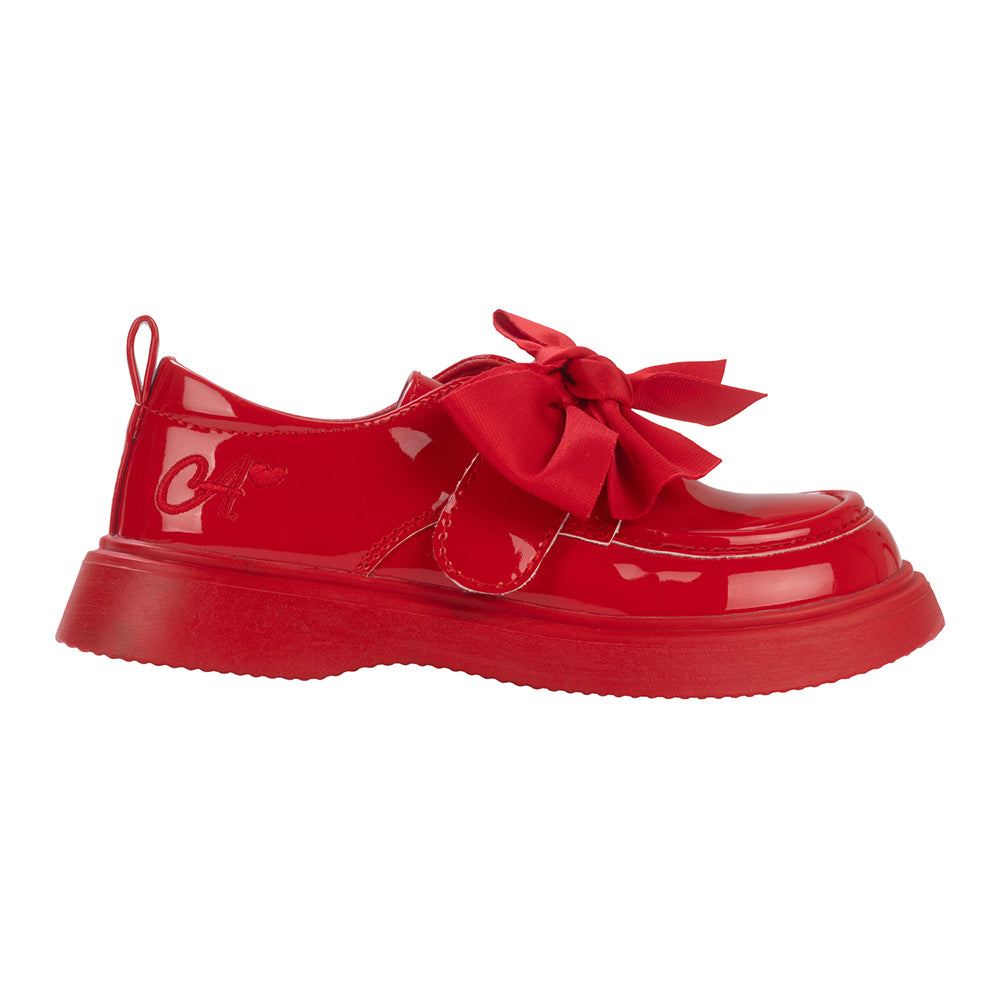 AW24 A Dee Girls Red Mary Bow Shoes