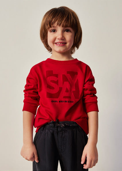 AW23 Mayoral Boys Red Sweatshirt 4420