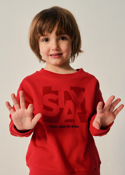 AW23 Mayoral Boys Red Sweatshirt 4420