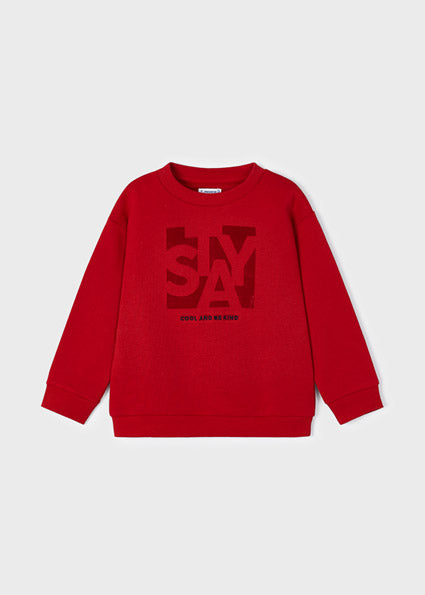 AW23 Mayoral Boys Red Sweatshirt 4420