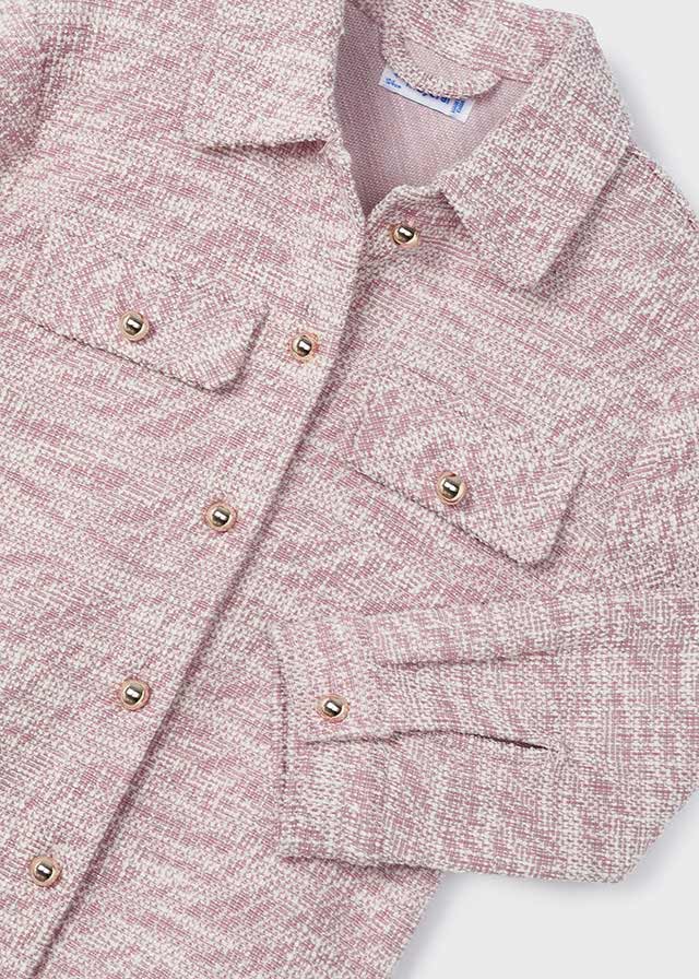 AW24 Mayoral Girls Dusky Pink Chanel Inspired Skirt Set 4118 & 4908