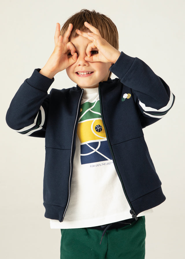 AW24 Mayoral Boys Navy Blue & Green Tracksuit 4880