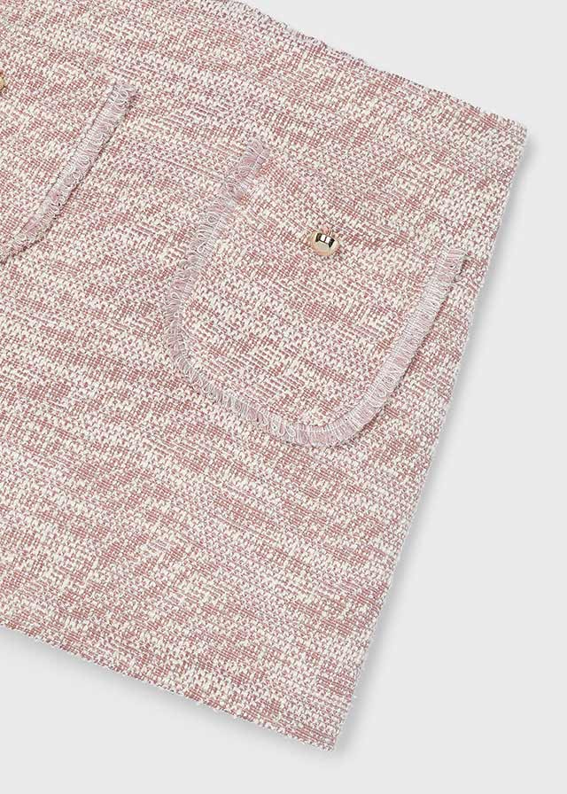 AW24 Mayoral Girls Dusky Pink Chanel Inspired Skirt Set 4118 & 4908