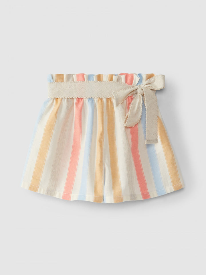 SS24 Laranjinha Girls Striped Shorts