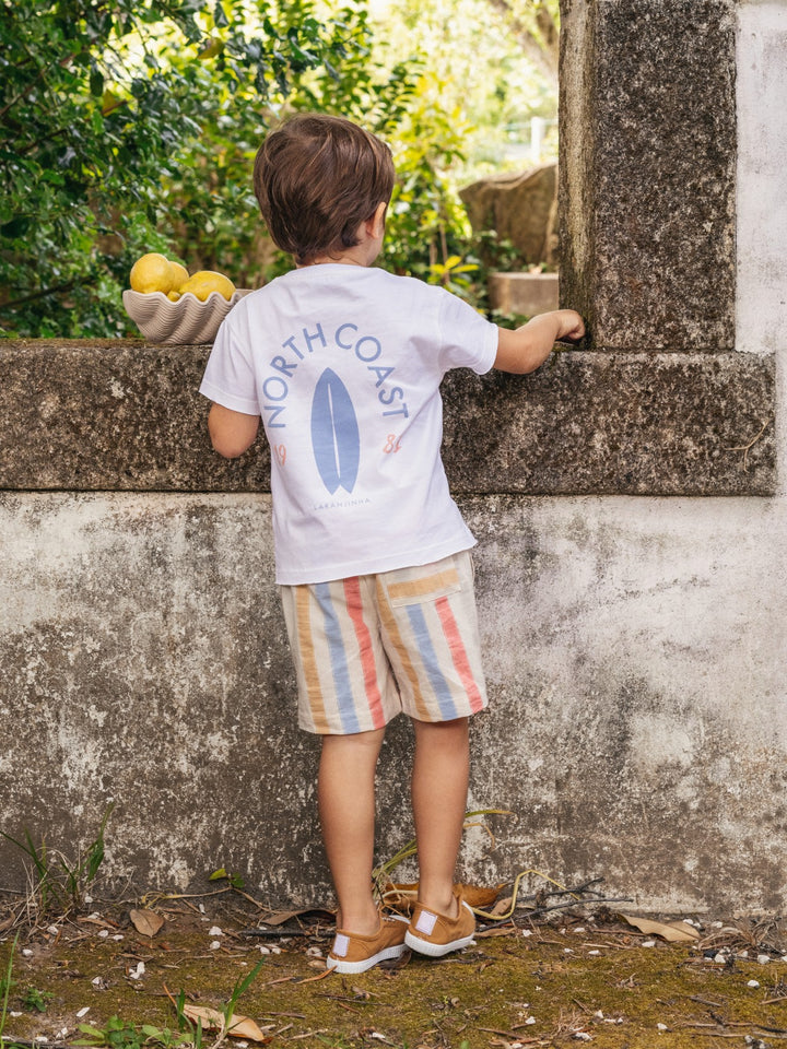 SS24 Laranjinha Boys Striped Shorts