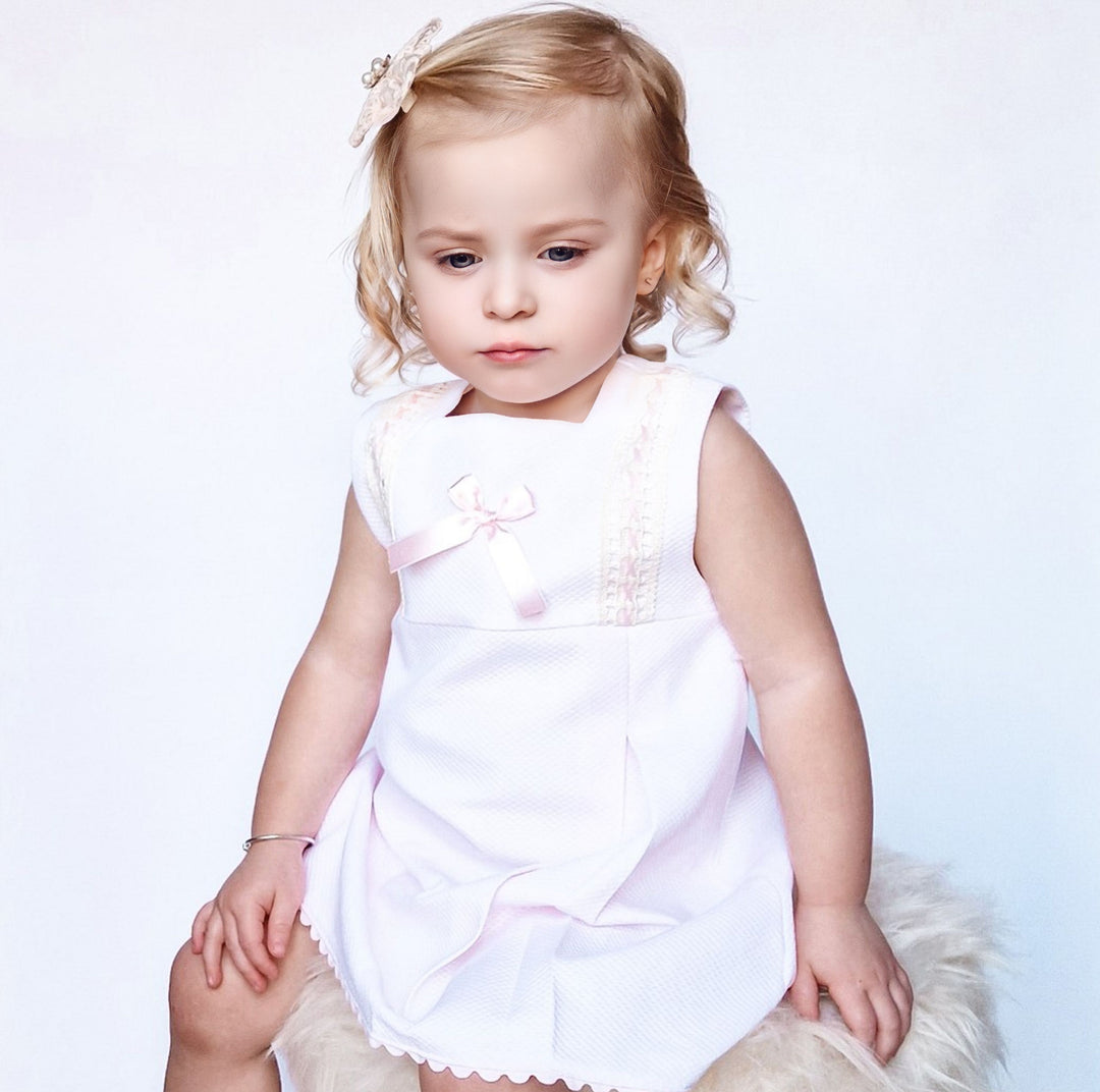 SS24 Lor Miral Girls Pink Bow Dress