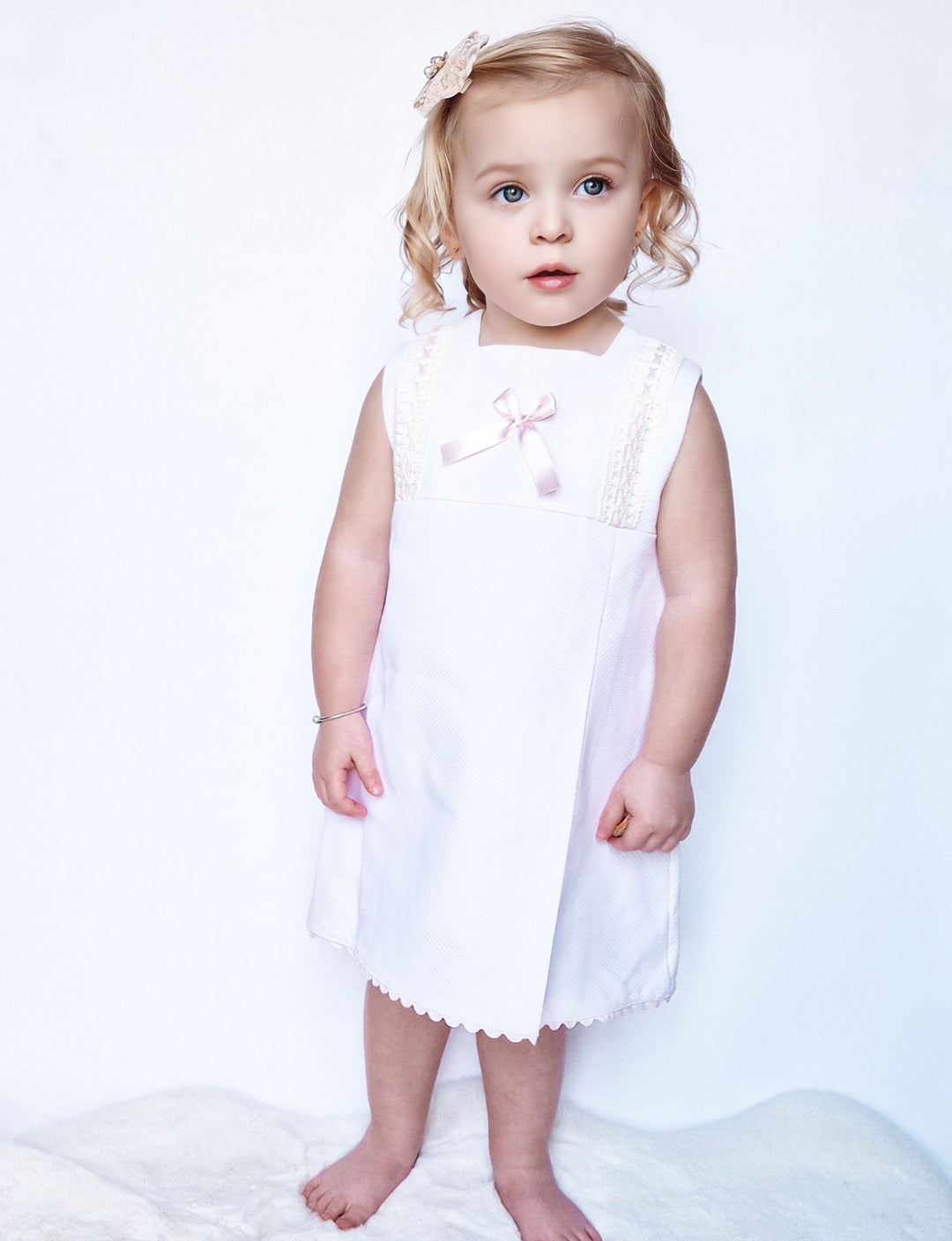 SS24 Lor Miral Girls Pink Bow Dress