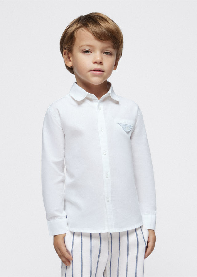 SS24 Mayoral Boys White Shirt 3122