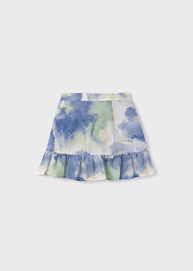 SS24 Mayoral Older Girls Blue & Green Skirt 6939