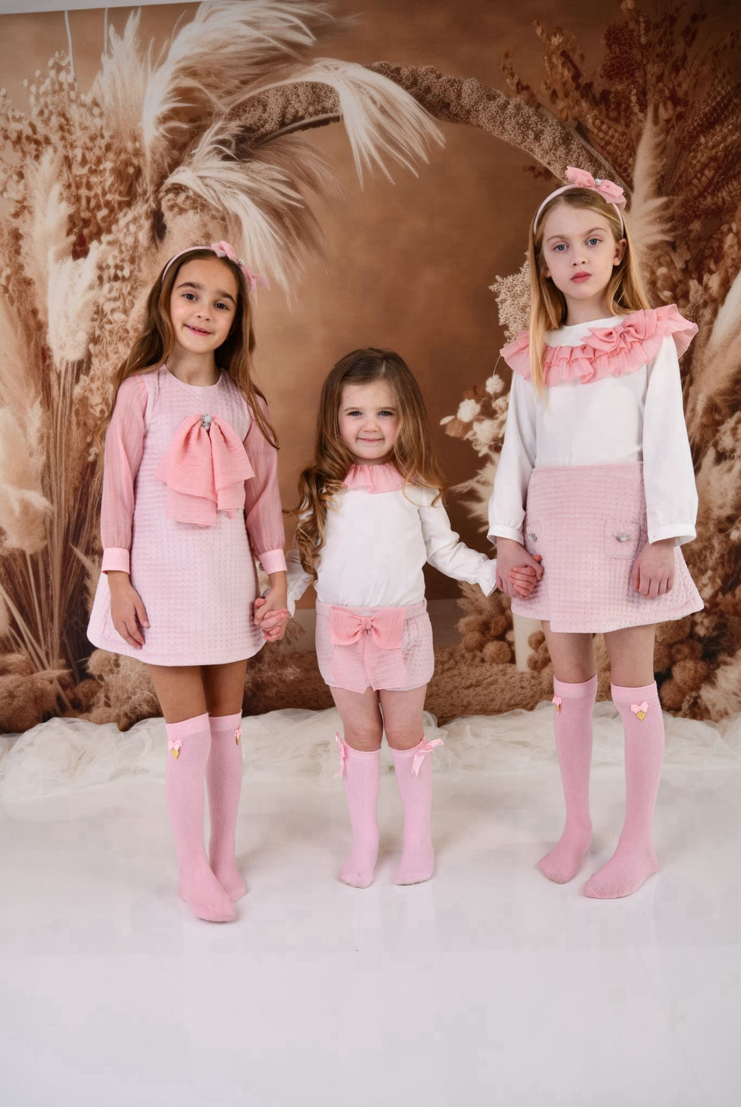 AW24 Rochy Girls Pink Velvet Jampants Set