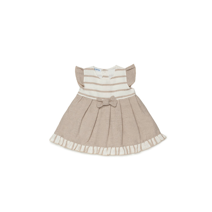 SS24 Juliana Girls Beige Bow Dress