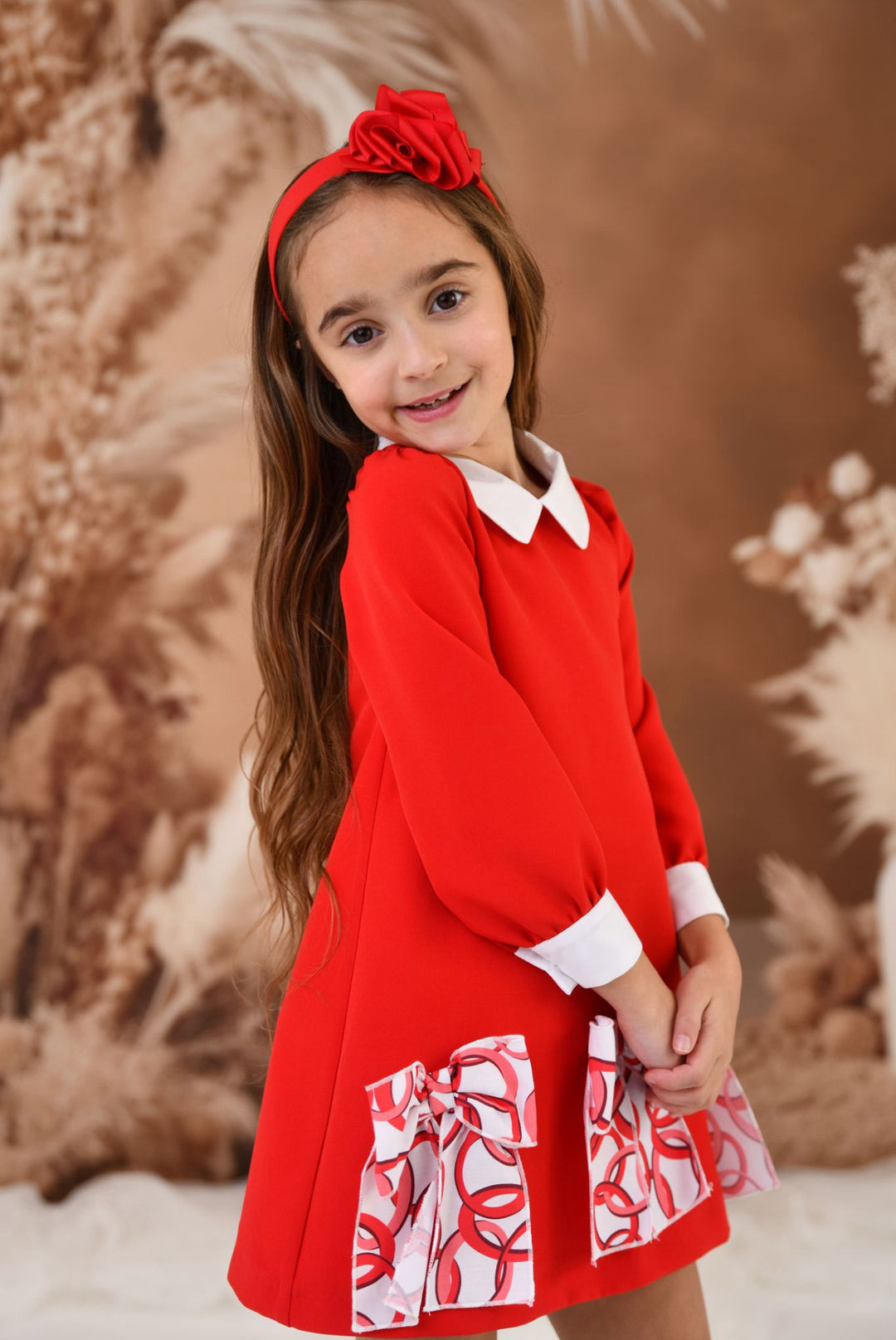 AW24 Rochy Girls Red Bow Dress