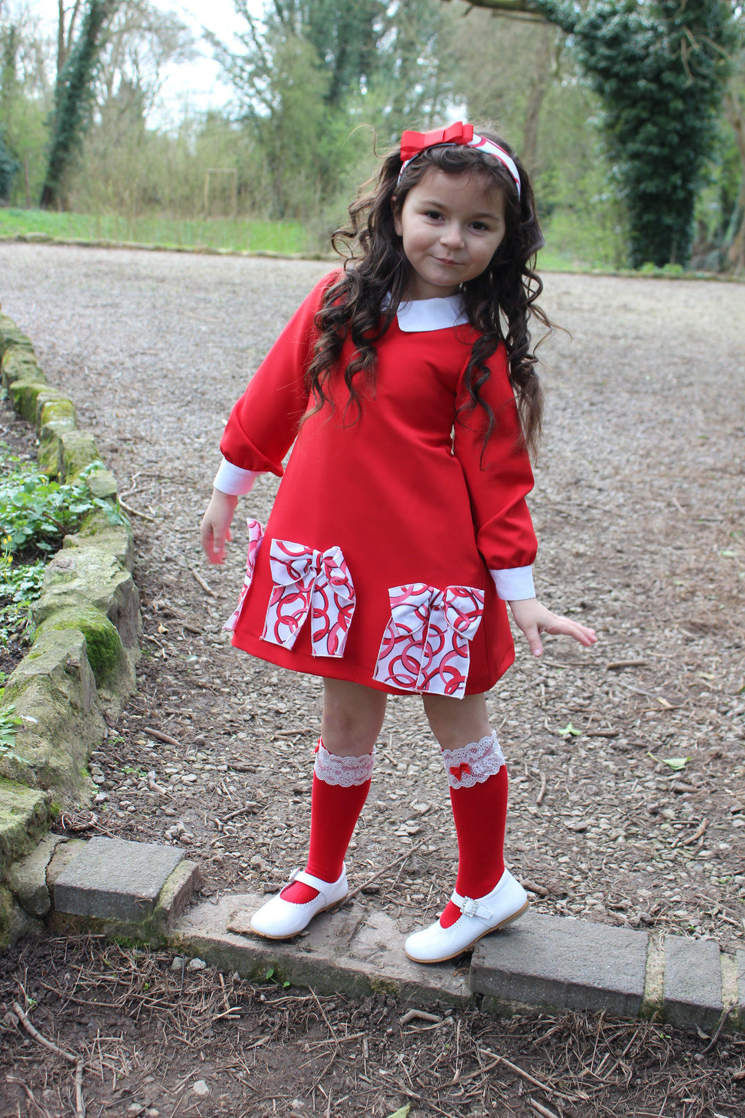 AW24 Rochy Girls Red Bow Dress