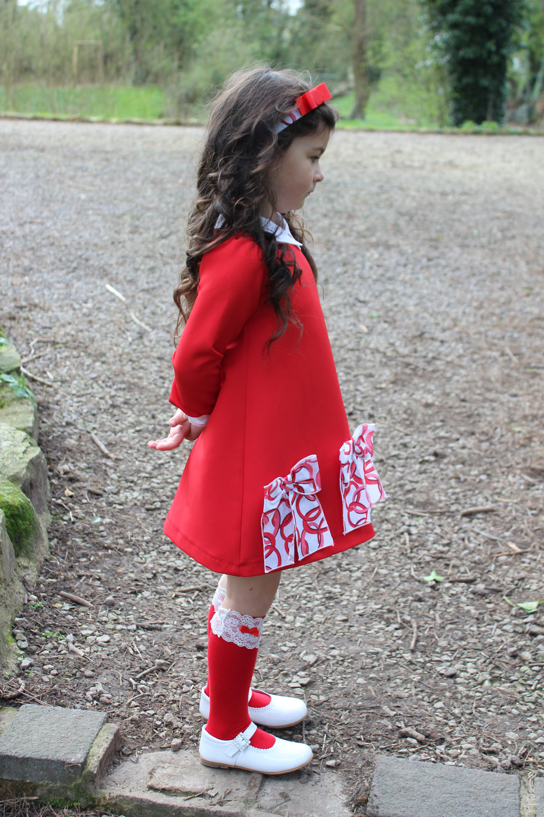 AW24 Rochy Girls Red Bow Dress