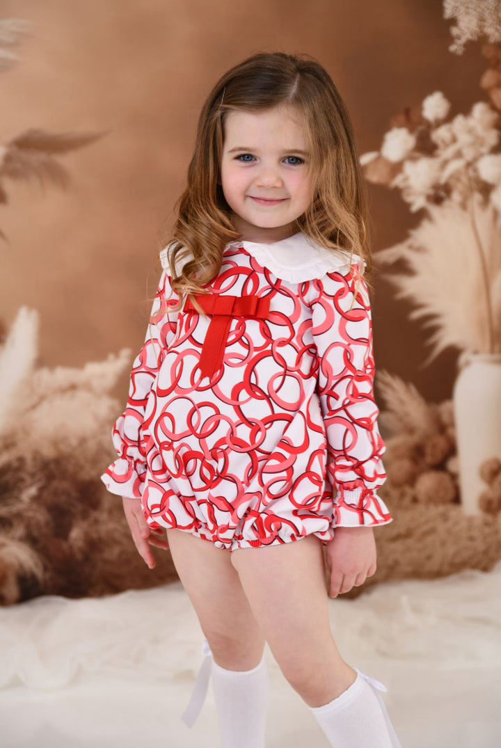 AW24 Rochy Girls Red Bow Romper