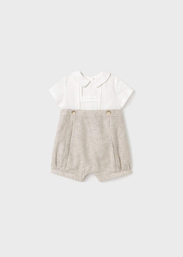 SS25 Mayoral Baby Boys Linen Romper 1615