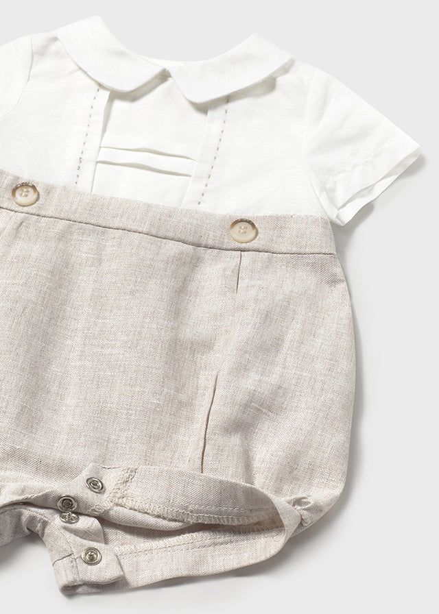 SS25 Mayoral Baby Boys Linen Romper 1615