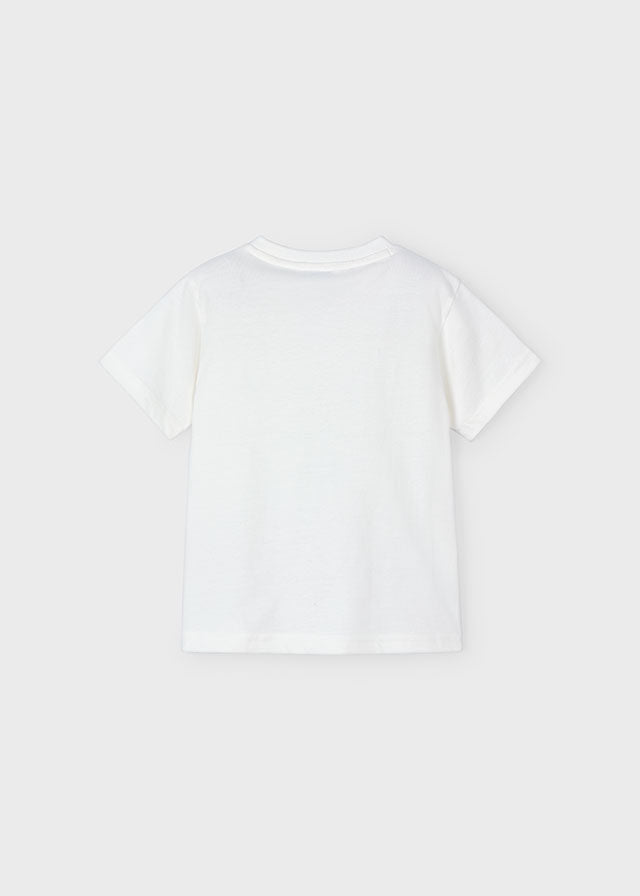 SS25 Mayoral Boys White Cotton T-Shirt 3025