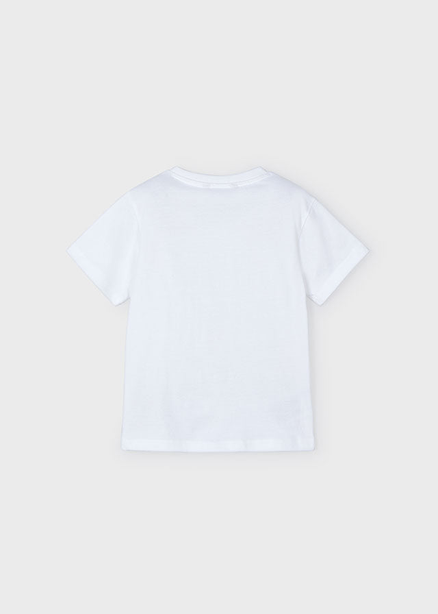 SS25 Mayoral Boys White 'Fun' Cotton T-Shirt 3027