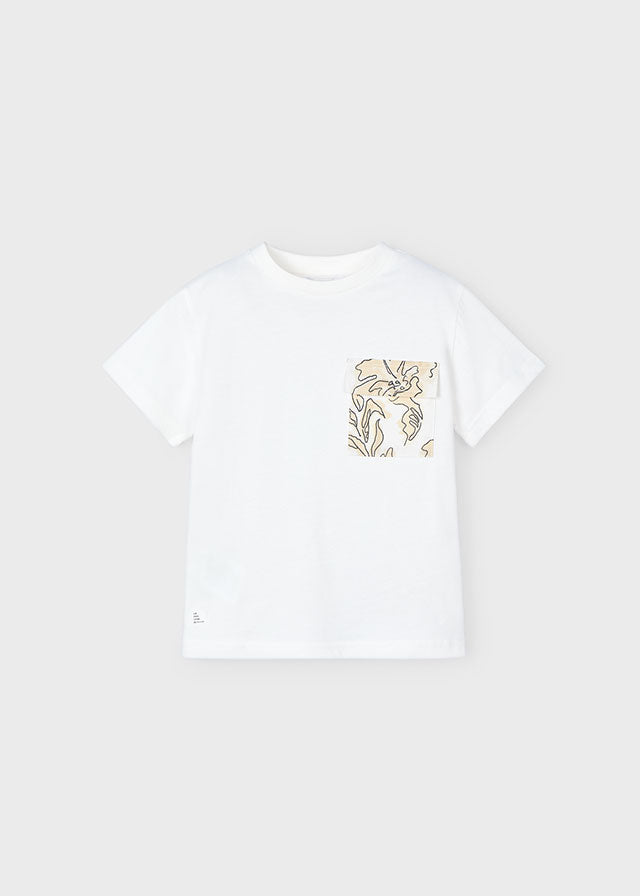 SS25 Mayoral Boys White Cotton T-Shirt 3032