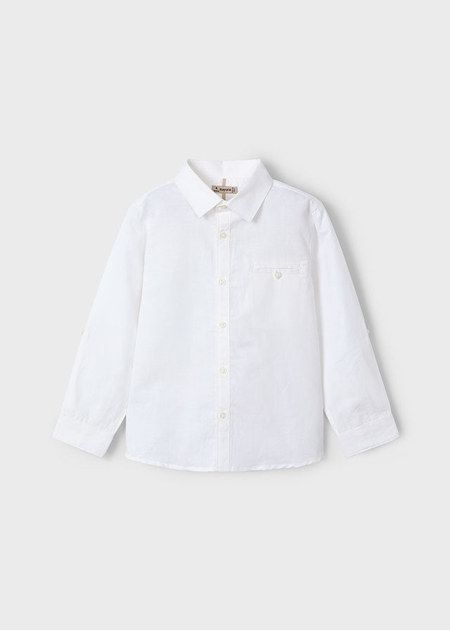 SS25 Mayoral Boys White Short Sleeved Shirt 3121