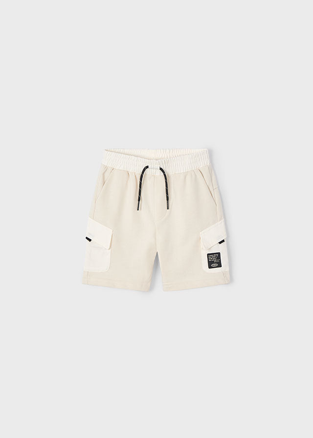 SS25 Mayoral Boys Ivory Shorts 3225