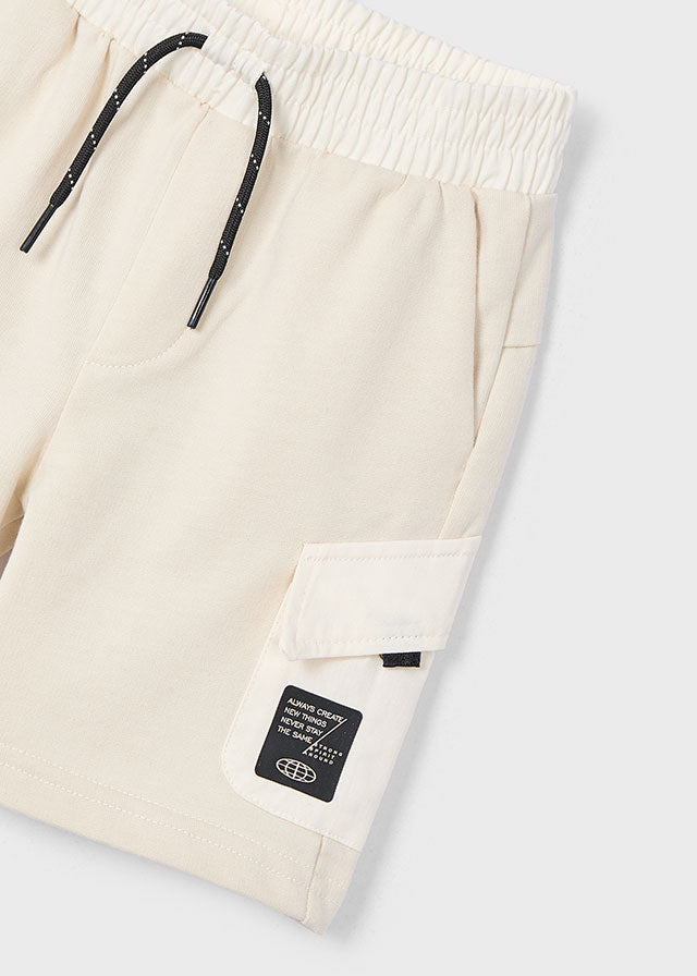 SS25 Mayoral Boys Ivory Shorts 3225