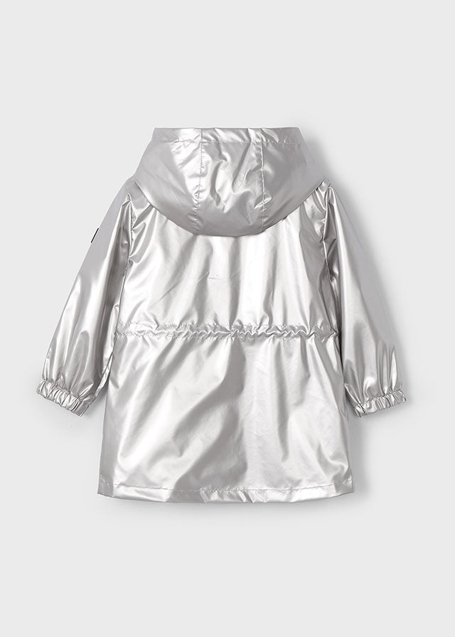 SS25 Mayoral Girls Silver Raincoat 3411