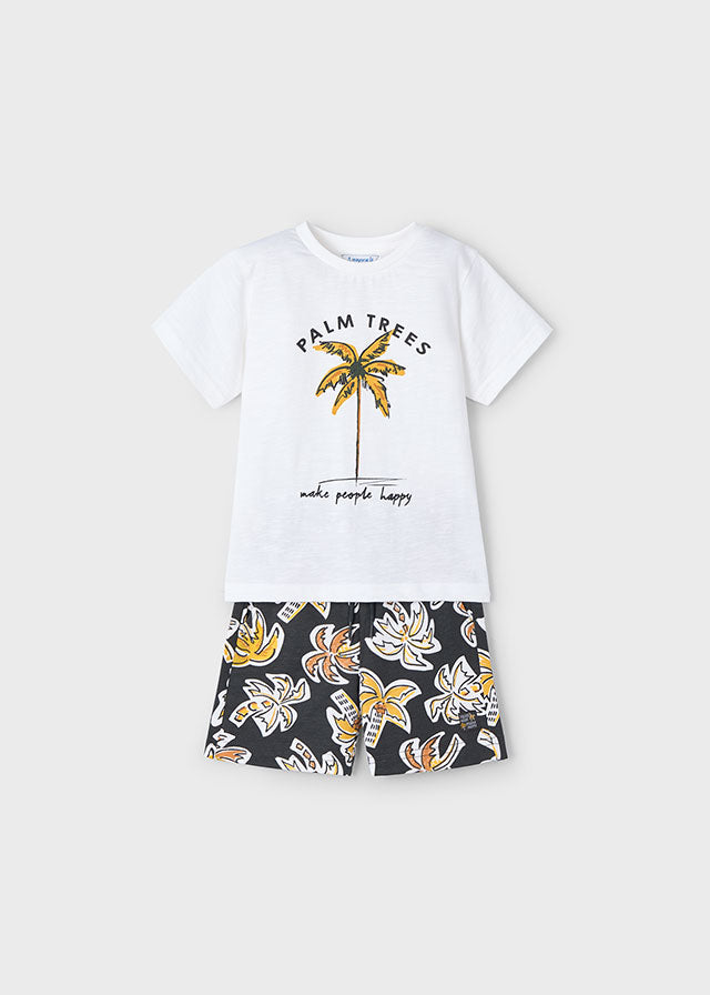 SS25 Mayoral Boys Palm Tree Short Set 3604