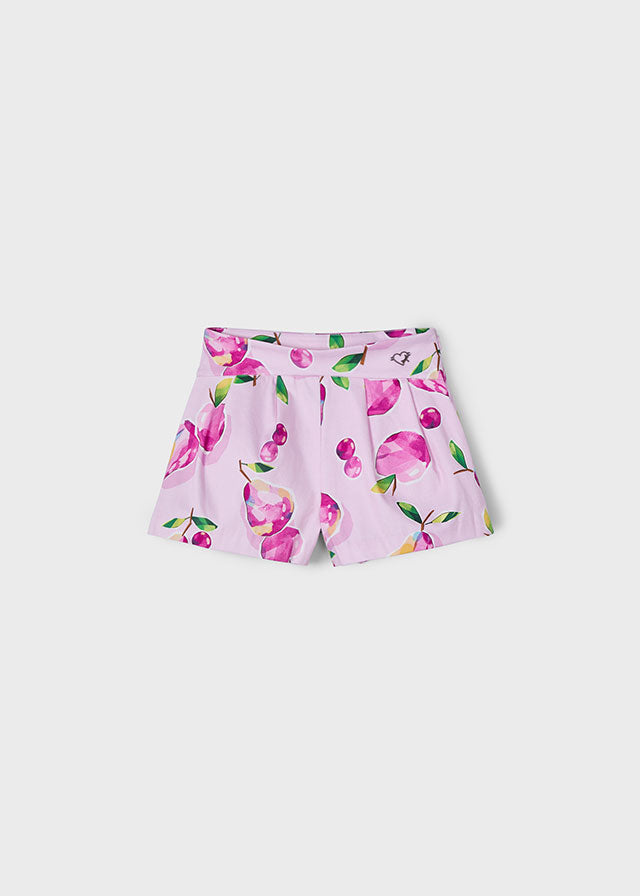 SS25 Mayoral Girls Lilac Cherry Shorts Set 3003 & 3905