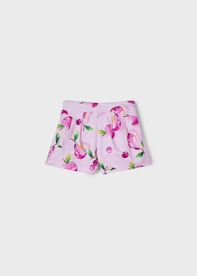 SS25 Mayoral Girls Lilac Cherry Shorts Set 3003 & 3905