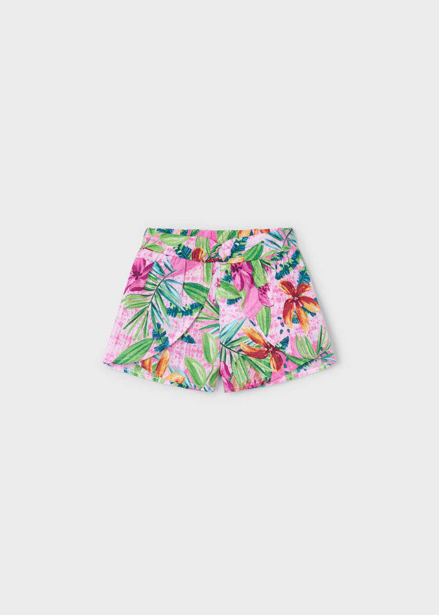 SS25 Mayoral Girls Tropical Print Skort Set 3186 & 3908