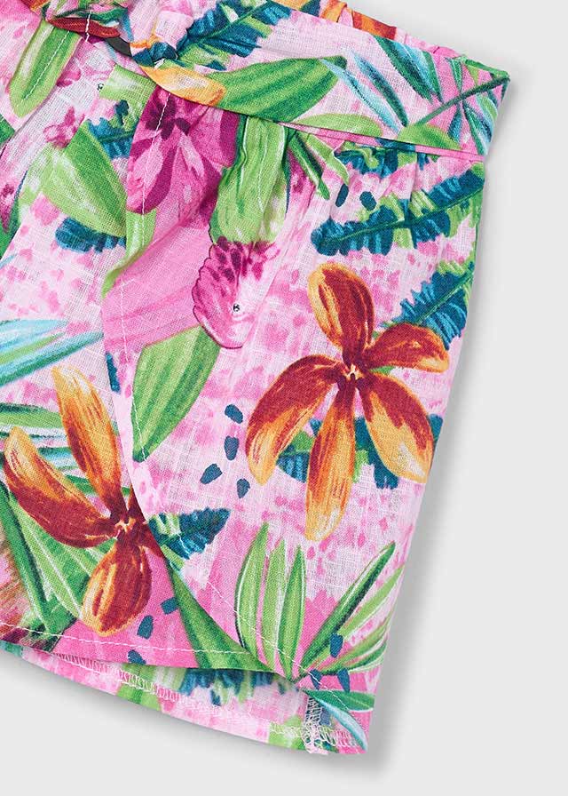 SS25 Mayoral Girls Tropical Print Skort Set 3186 & 3908