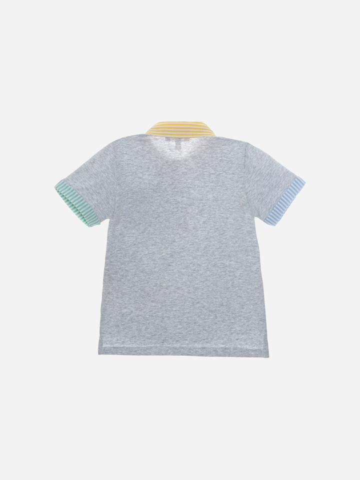 SS24 Patachou Boys Grey Polo Top