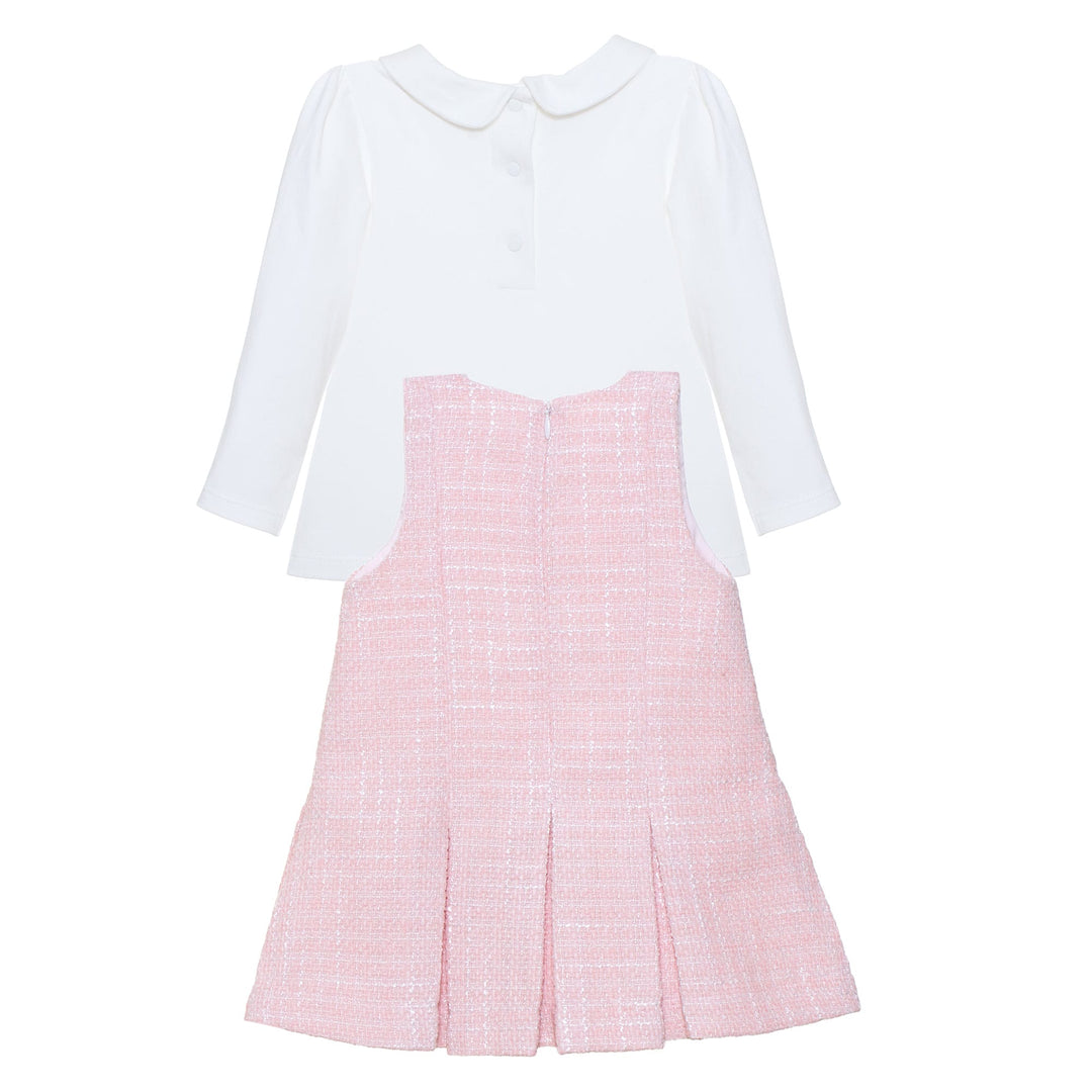 AW24 Patachou Girls Pink Dress & Blouse Set