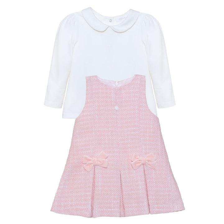 AW24 Patachou Girls Pink Dress & Blouse Set