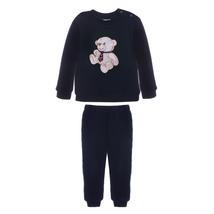 AW24 Patachou Boys Navy Blue Teddy Bear Tracksuit