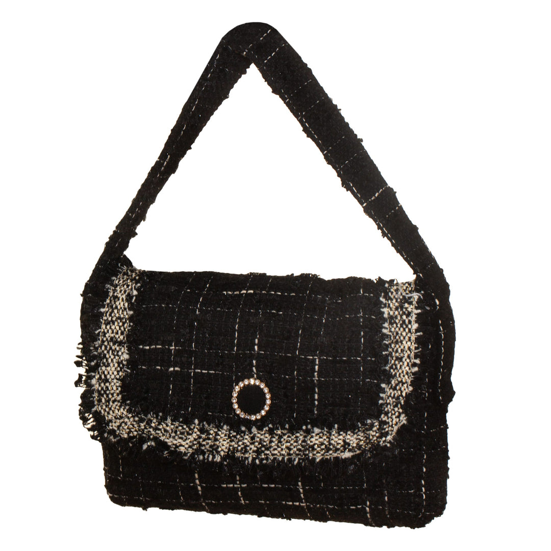 AW24 Patachou Girls Black & Gold Tweed Bag