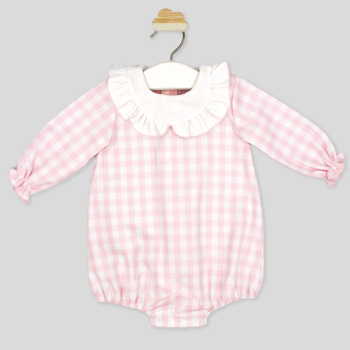 AW24 Rapife Baby Girls Pink & White Check Romper