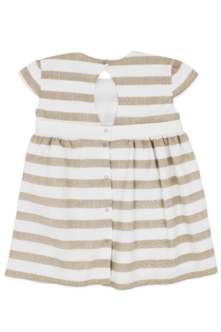 SS24 Rapife Girls Camel & White Stripe Dress