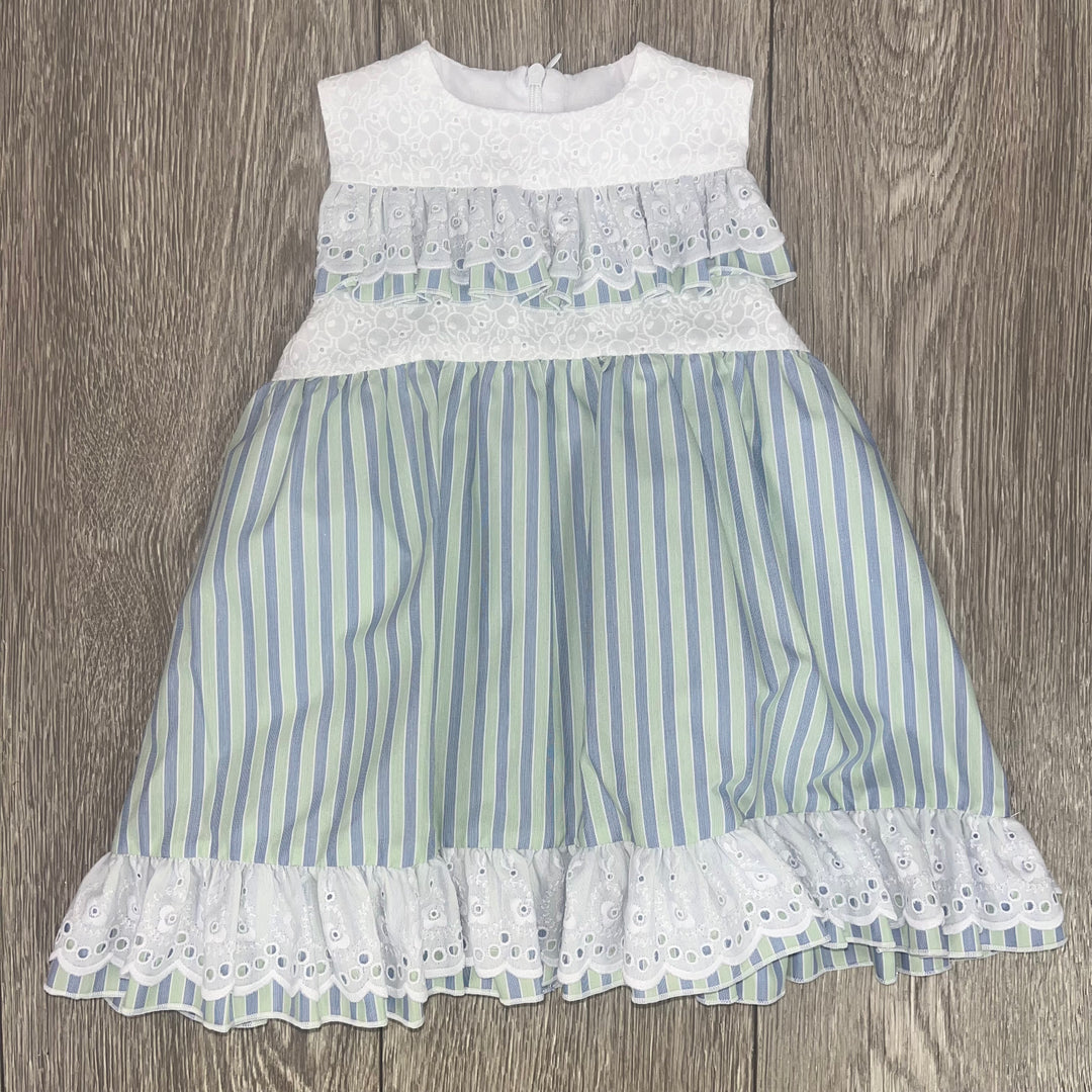 SS24 Lor Miral Girls Green & Blue Dress