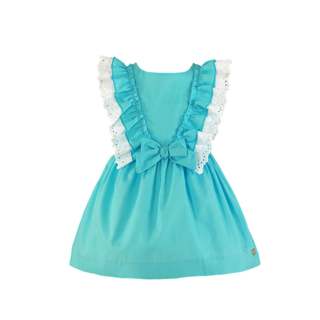 SS24 Miranda Girls Turquoise Dress 616-V