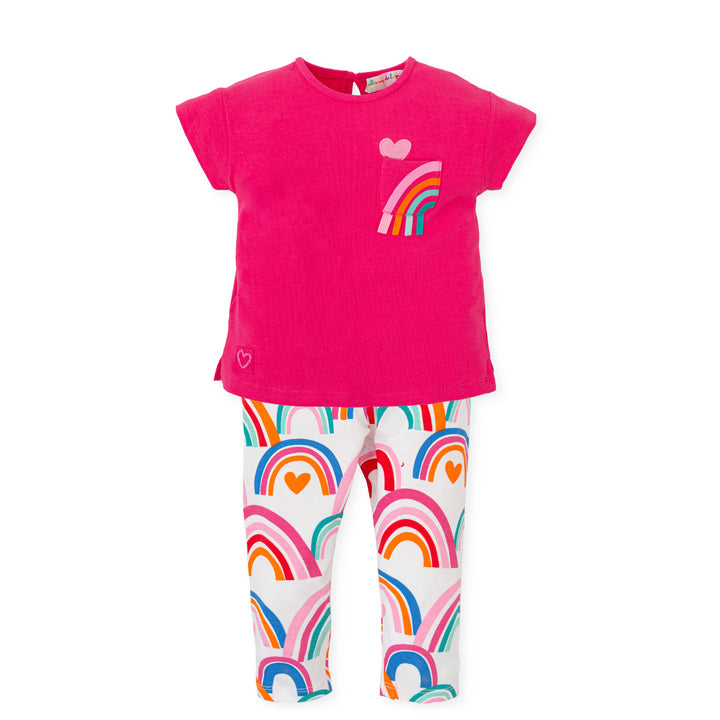 SS24 Agatha Ruiz De La Prada Girls Rainbow Leggings Set