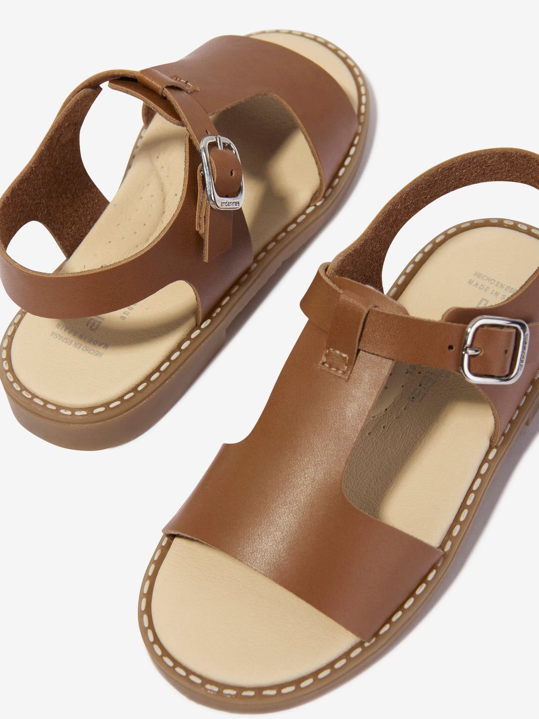 Andanines Tan Leather Sandals