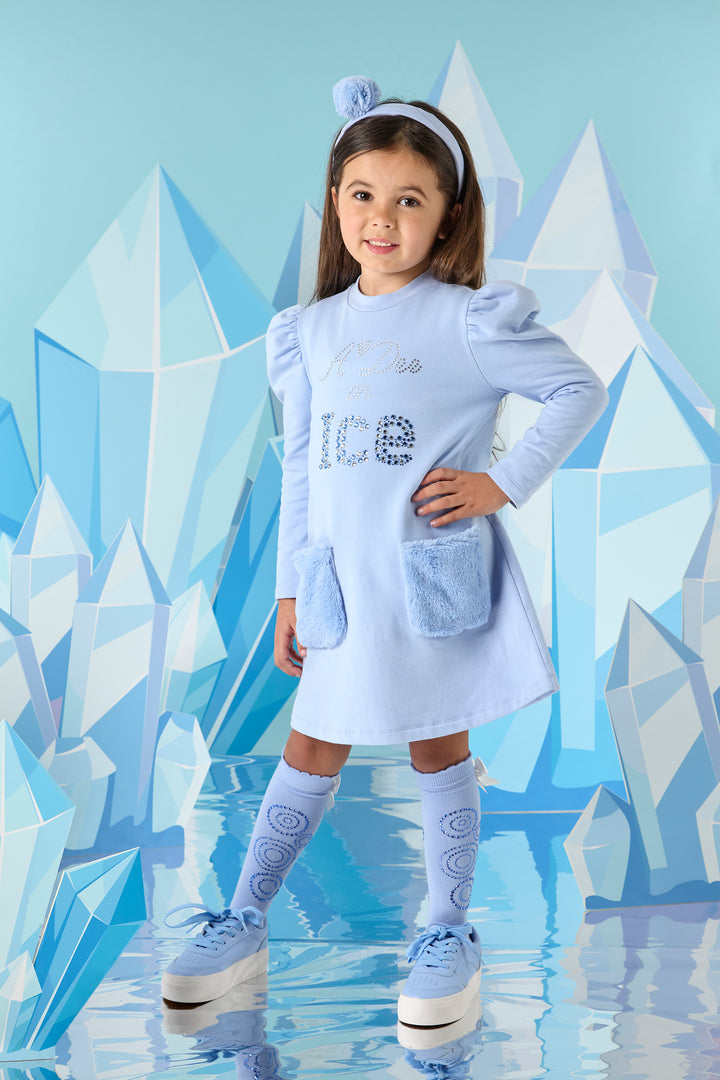 AW24 A Dee Girls On Ice Poppy Dress