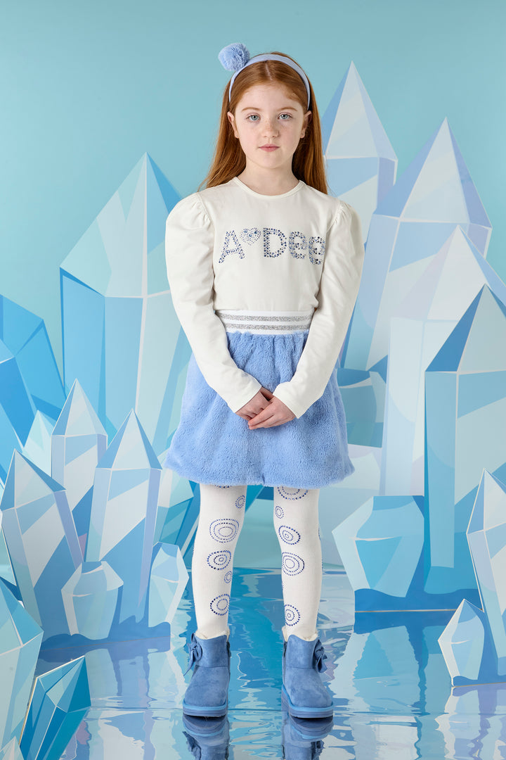 AW24 A Dee Girls On Ice Prinny Faux Fur Skirt Set