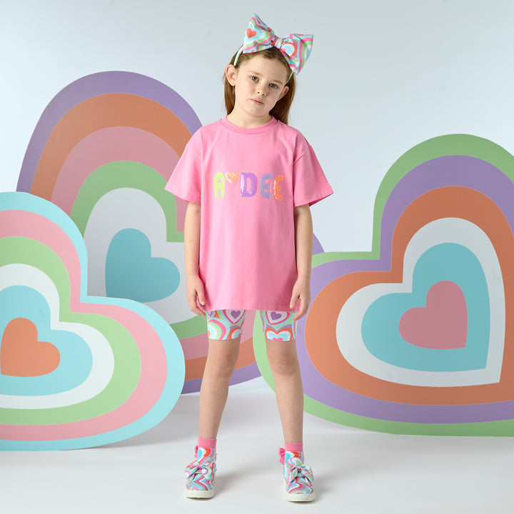 SS25 A Dee Ellie Pink Lollipop Cycle Short Set