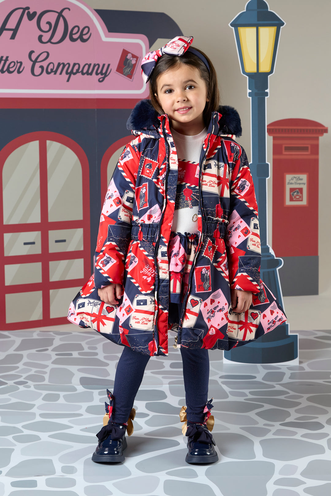 AW24 A Dee Girls With Love Letters Riley Coat